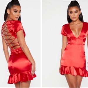 Pretty little thing red party dress